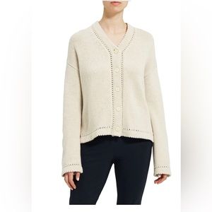 Theory
Karenia Wool-Blend Pointelle Cardigan